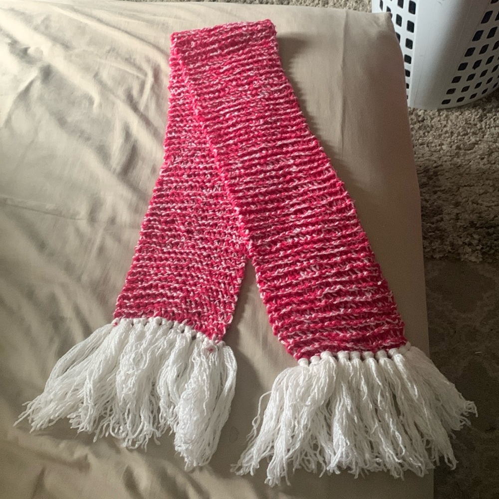 Homemade crochet scarf for a child